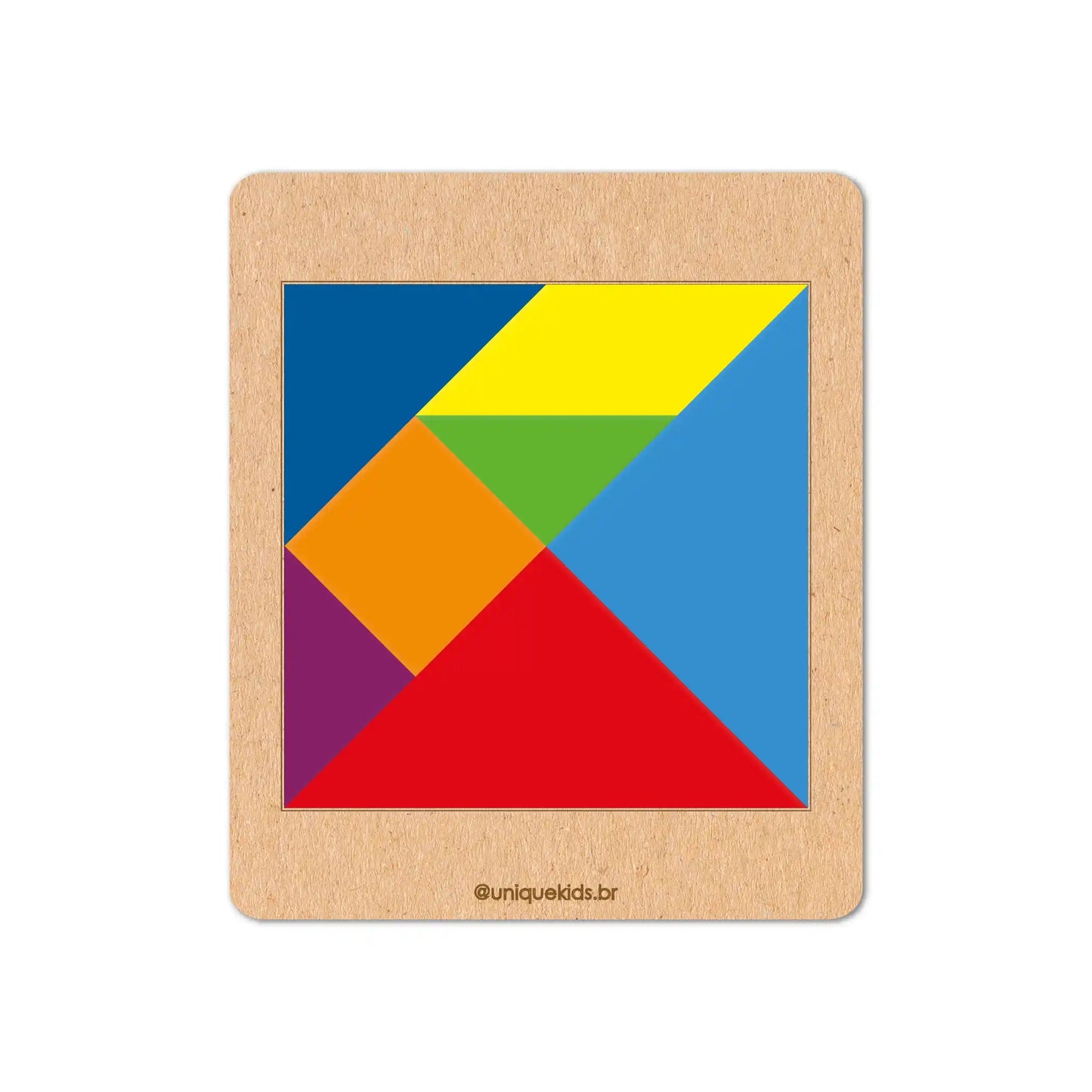 Combo Tangram: 4 unidades (Quadrado, Hexágono, Losango e Coração)