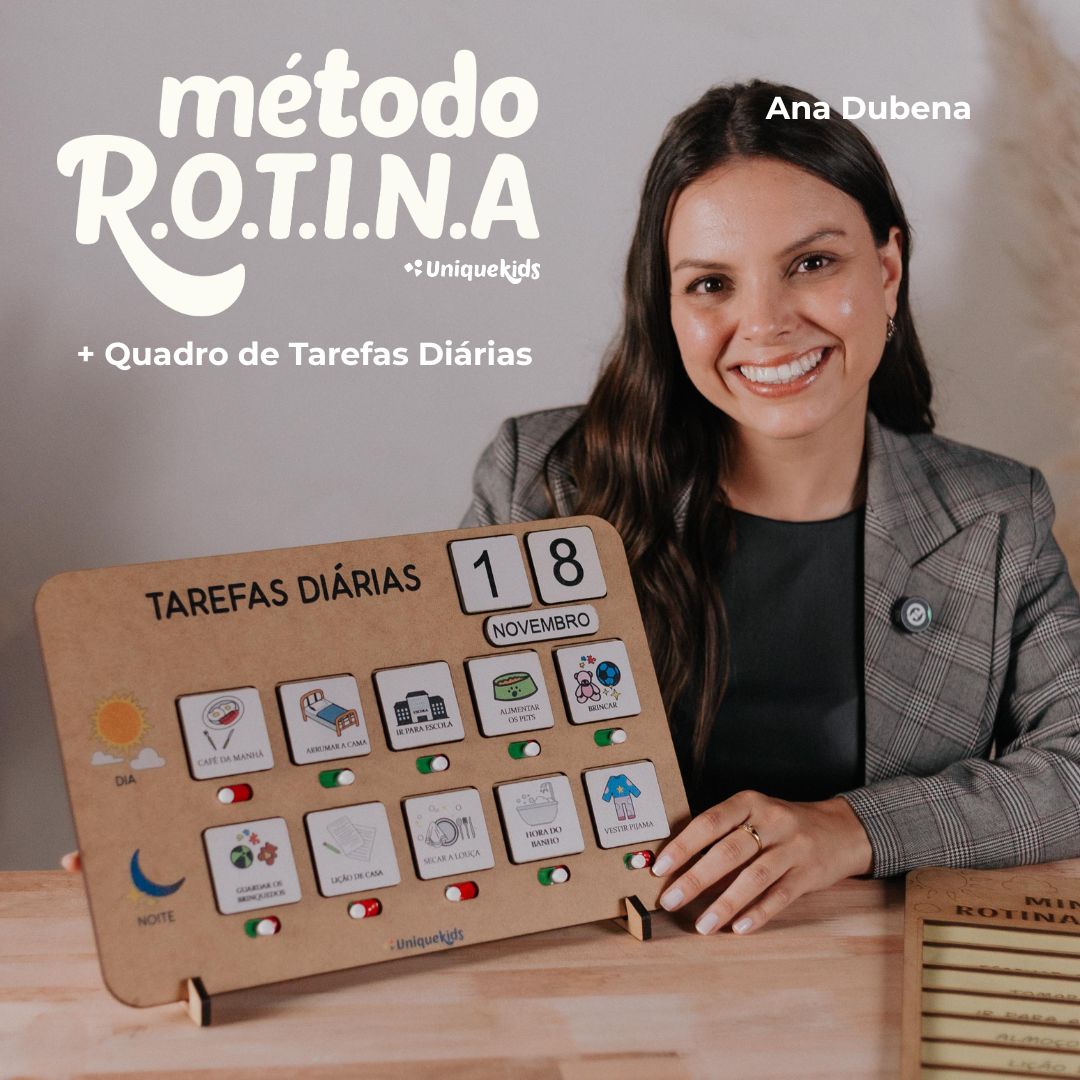 Quadro Tarefas Diárias + Curso Online Método R.O.T.I.N.A.