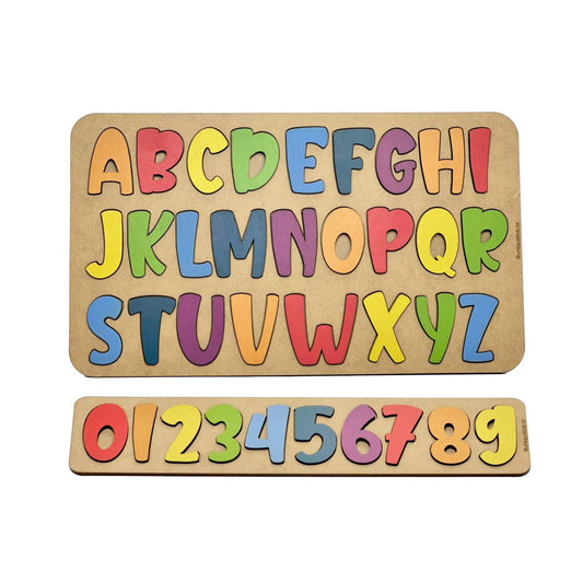 Quebra-cabeça Alfabeto + Números 0 à 9 - UniqueKids: Quebra-cabeça Pedagógico Personalizado