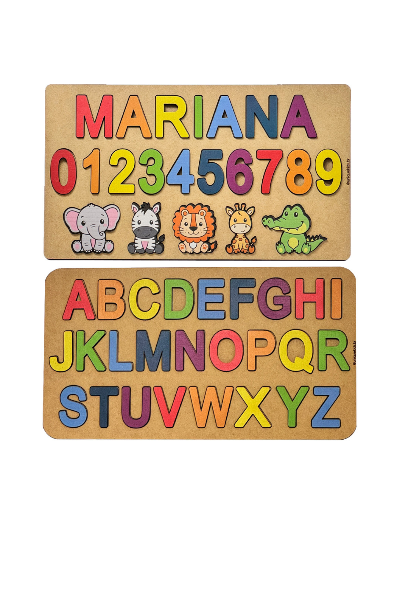 Combo Nome Com Animais E Números + Alfabeto (Forma)
