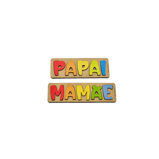 Quebra-cabeça Papai + Mamãe - UniqueKids: Quebra-cabeça Pedagógico Personalizado