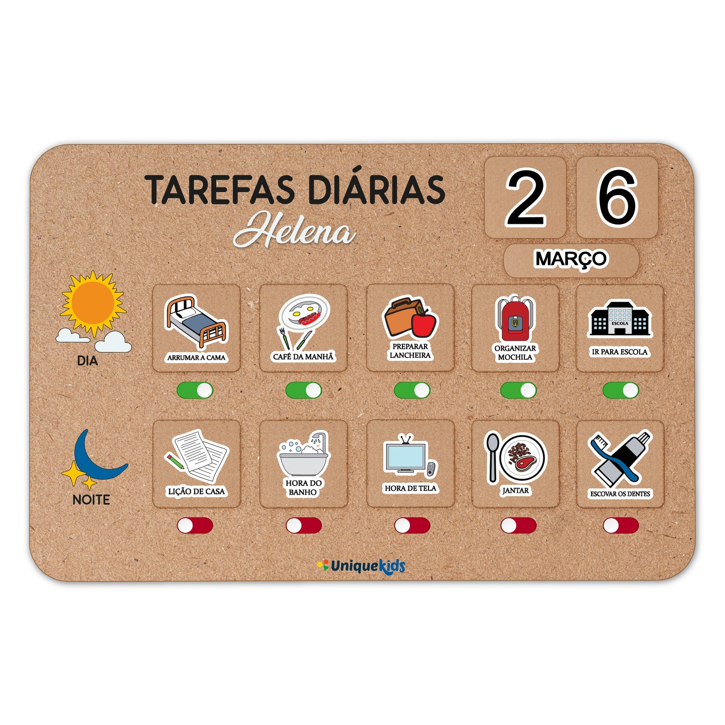 Tarefas Diárias Com Nome