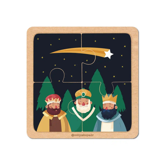 Quebra-cabeça 4 peças Três Reis Magos