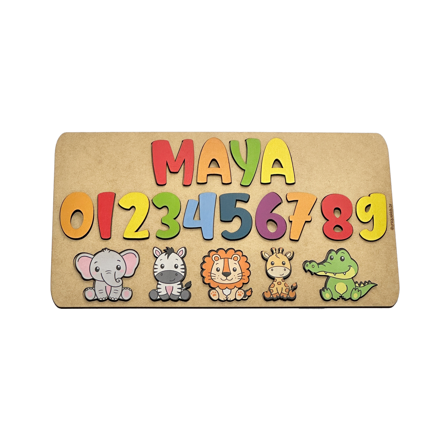 Combo Tarefas diárias + Nome com números e animais