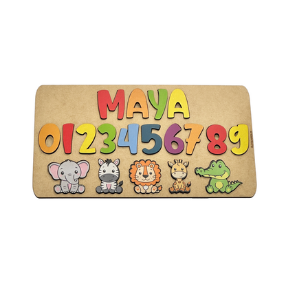 Combo Tarefas diárias + Nome com números e animais