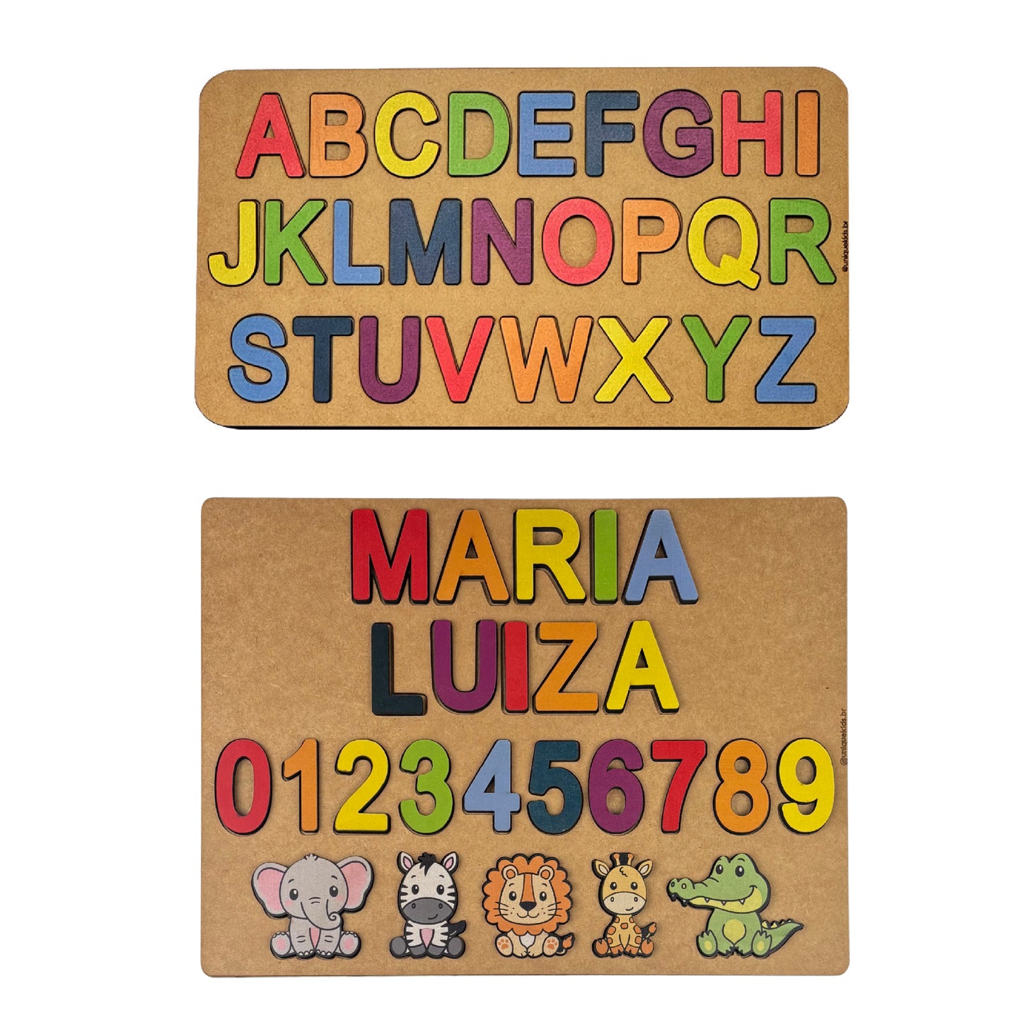 Combo Nome Composto com números e animais (FORMA) + alfabeto (FORMA)