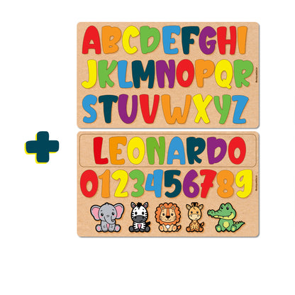Combo Nome Com Animais E Números + Alfabeto
