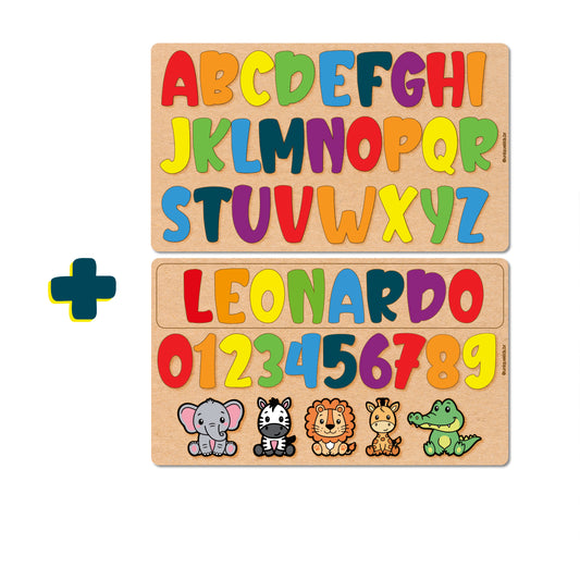 Combo Nome Com Animais E Números + Alfabeto