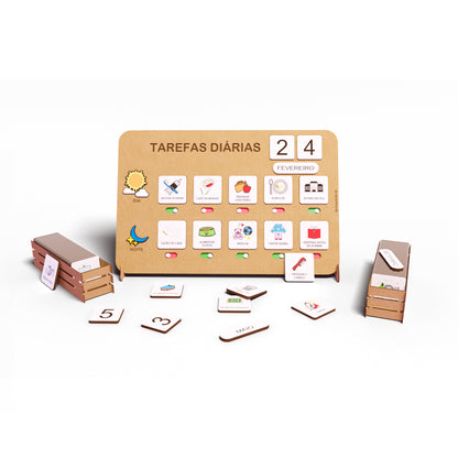 Combo Tarefas diárias + Nome Composto com números e animais
