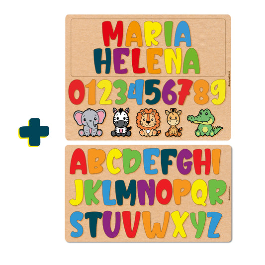 Combo Nome Composto com números e animais + alfabeto