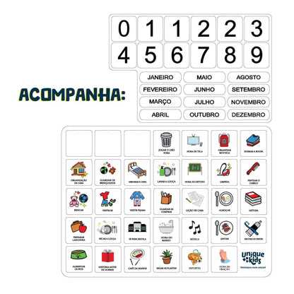 Combo Tarefas diárias + Nome Composto com números e animais