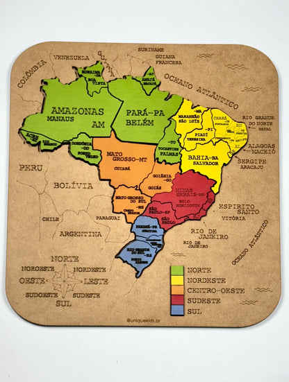 Combo Mapas: Mapa Múndi + Mapa do Brasil