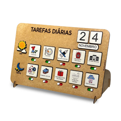 Combo Tarefas diárias + Nome Composto com números e animais